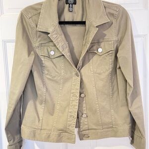 Jones New York Khaki Denim Jacket